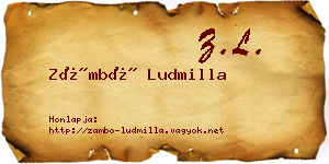 Zámbó Ludmilla névjegykártya